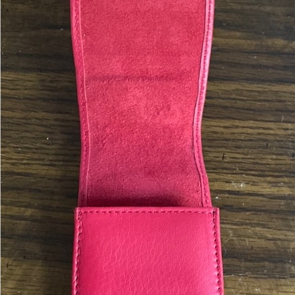 Cell Phone Carrying Case Pink Leather With Carry Strap 4.5” x 2 7/8” x 1” Inic - Picture 4 of 13